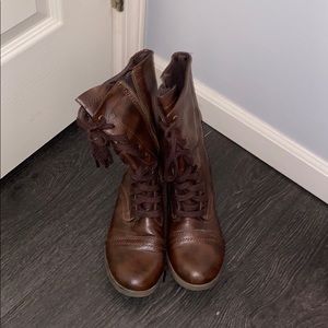 Mossimo Brown Combat Boots. Size 9.